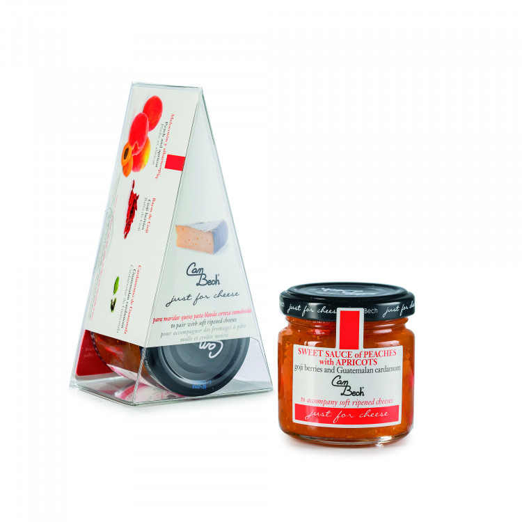 Salsa dolça de préssec i albercoc amb baies de goji i cardamom