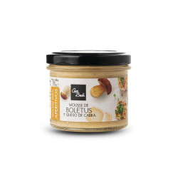 Mousse de boletus con queso de cabra