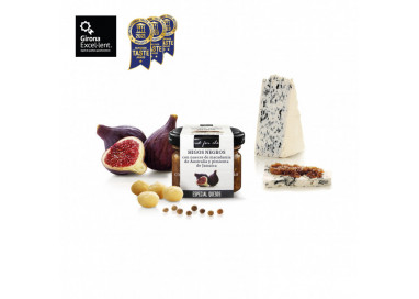 Salsa dulce de higos negros con nueces de Macadamia y pimiento de Jamaica